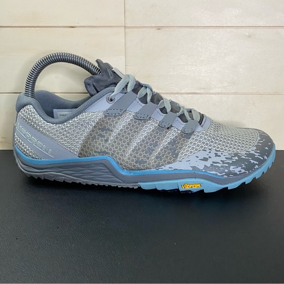 Merrell Trail Glove 5 Grey Blue Women's Size 7 Barefoot Running Shoes J52848 - Picture 1 of 11